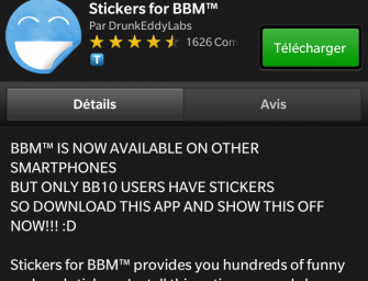 Donnez de l’animation à votre BB10 avec Stickers for BBM