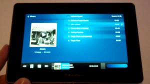 Capture d'ecran Video test PlayBook BlackBerry