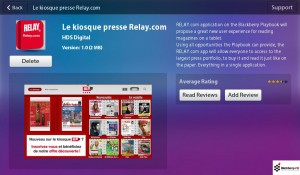 Application Relay dans l'App World